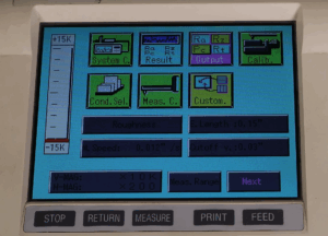 SURFCOM 130 MENU DISPLAY